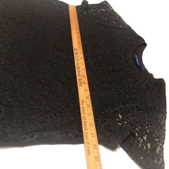 Apt 9 Crochet Overlay Front Scoop Neck Short Sleeve Top Sz XXL - Picture 9 of 10